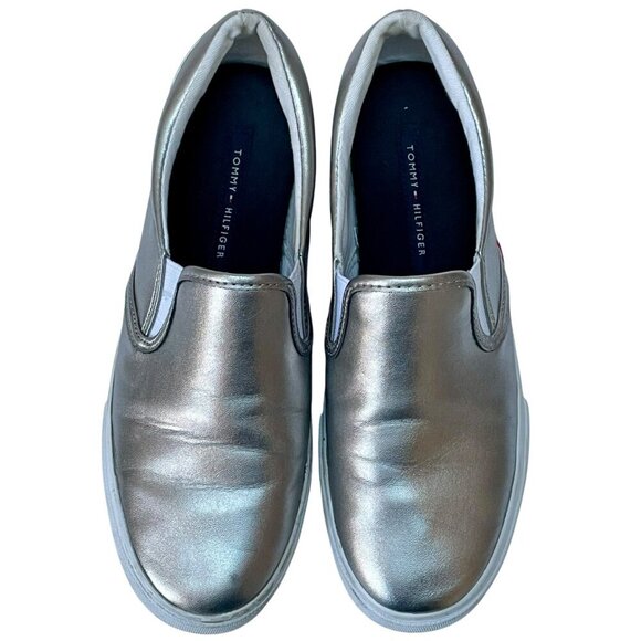 Tommy Hilfiger Silver Leysi Slip-Ons Womens 7 - Picture 3 of 9